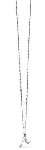 Buchstaben-Anh&auml;nger aus Wei&szlig;gold mit Diamanten 