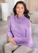 Pullover mit Schurwolle   FLIEDER