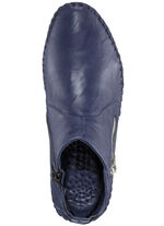 Gemini, bequeme Damen-Stiefeletten, Weite G, mit herausnehmbarem Fußbett BLAU