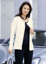 Jacke mit durchgehender Knopfleiste 