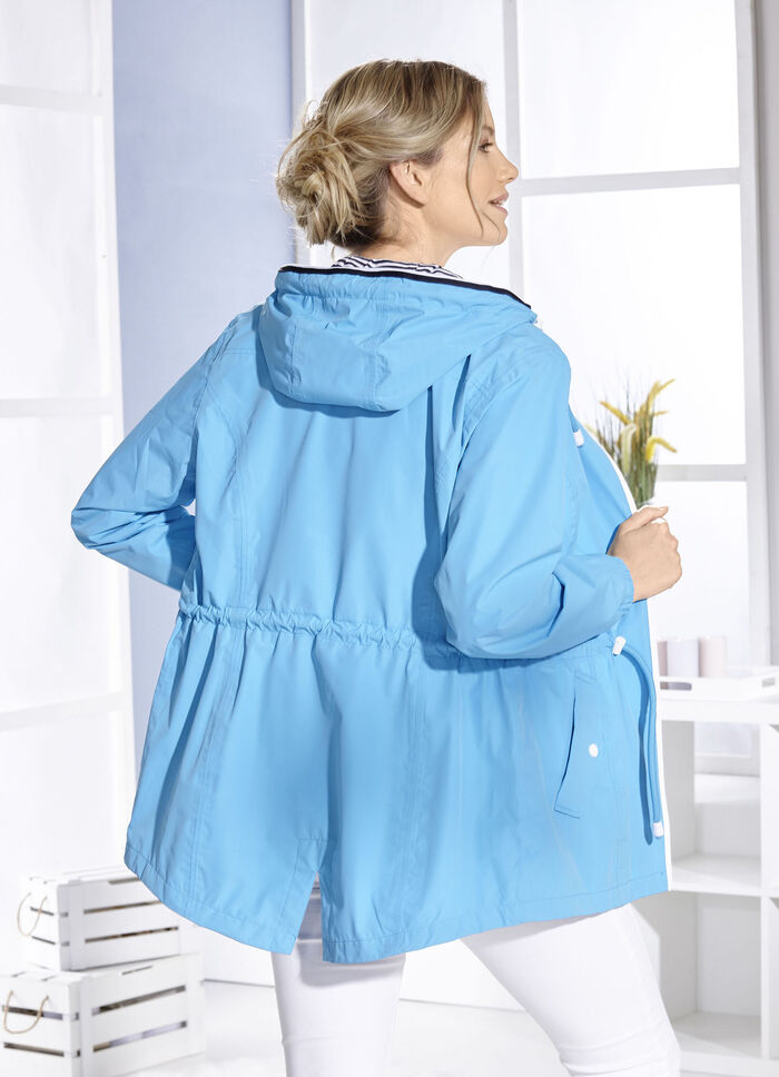 Funktionsjacke mit geringelter Innenausstattung in der Kapuze 