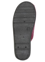 Gefütterte Damen-Hausschuhe, mit Schurwolle BORDEAUX