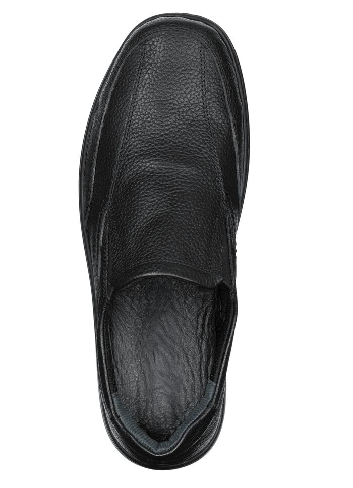 GINO GALANTE, klassische Herren-Slipper, mit herausnehmbarem Fu&szlig;bett SCHWARZ