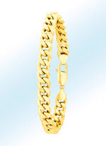 Panzerkettenarmband aus Gold 