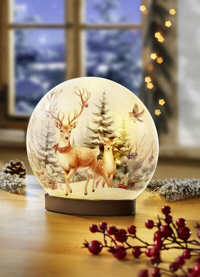 Leuchte mit Hirschmotiv 