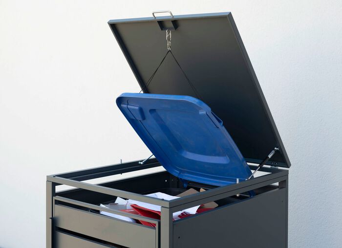 M&uuml;lltonnenbox &bdquo;Kubus&ldquo;, anthrazit 