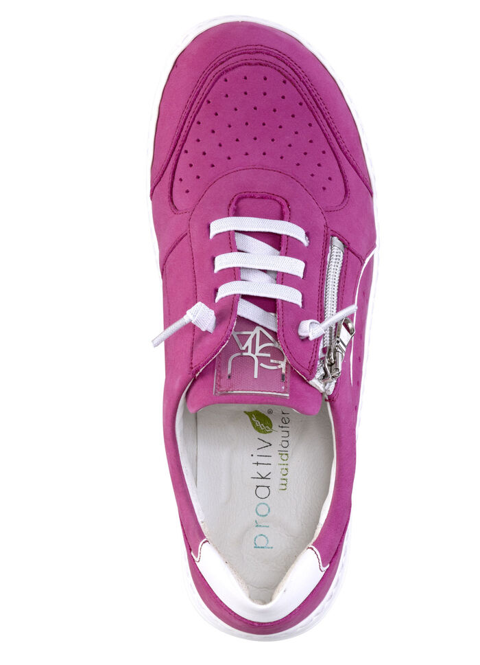 Waldläufer Sneaker mit Perforation PINK-WEISS