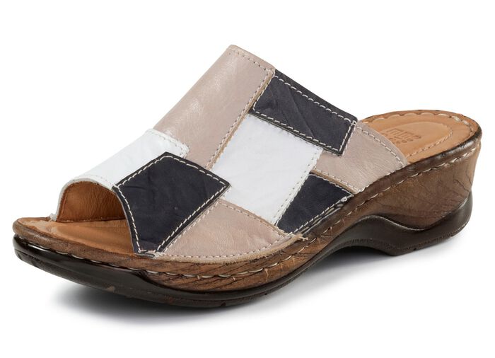 ELENA EDEN Pantolette mit dezenter Knitter-Struktur 