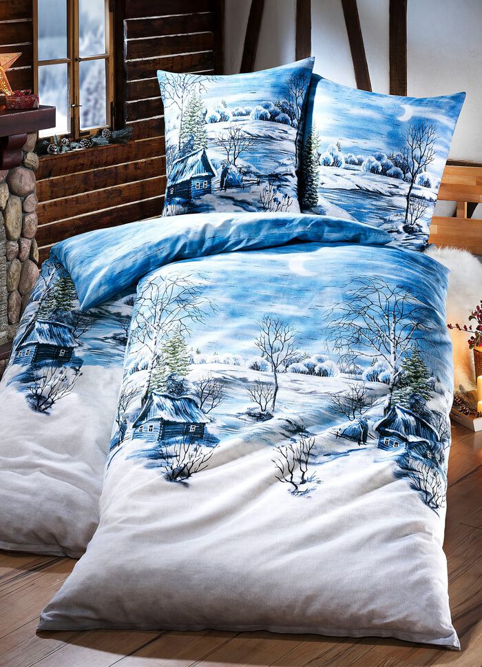 Bettw&auml;sche in b&uuml;gelleichter Biber-Qualit&auml;t 