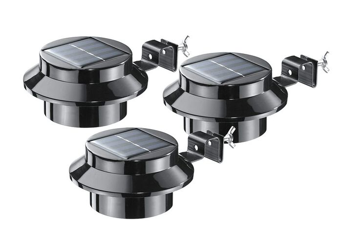 Solar-Dachrinnenleuchte, 3er-Set 