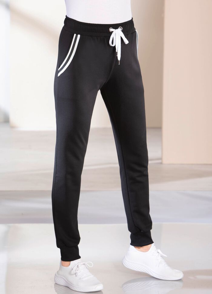 Freizeithose mit Dehnbund  SCHWARZ