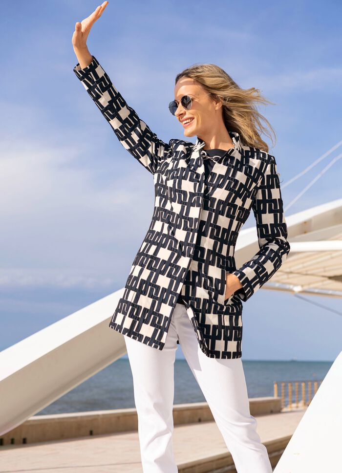 Blazer mit interessanter Ausschnittl&ouml;sung 