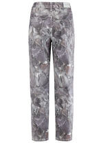 Wunderschön dessinierte Hose GRAU-BEERE-ECRU