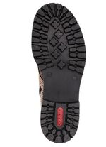 Rieker, trendige Damen-Stiefeletten, Winterschuhe, mit Rei&szlig;verschluss BEIGE-SCHWARZ