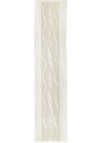 Schiebegardine mit dezenten Wellen-Dessin und Klettschiene CHAMPAGNER