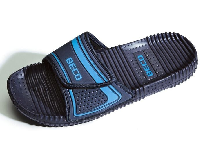 Badeschuhe mit Massage-Fussbett MARINE-AZURBLAU