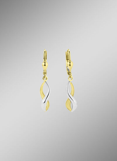 Gedrehte Ohrringe in Bicolor 