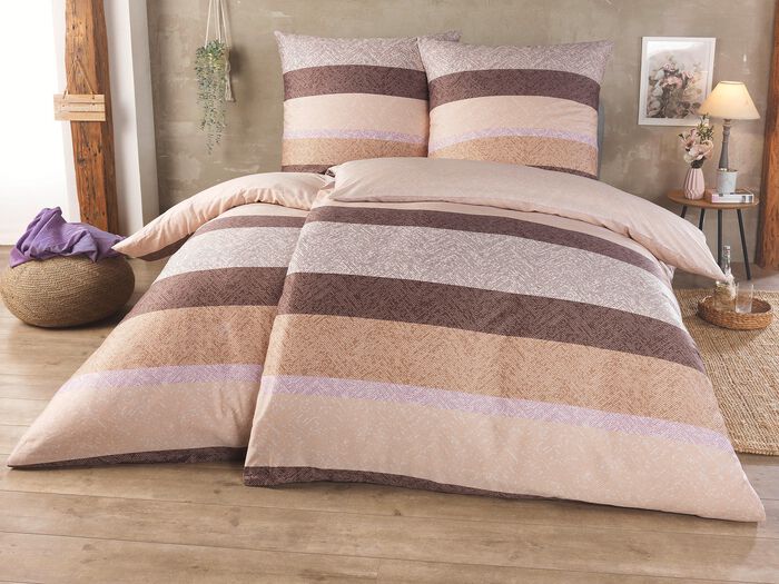 Wendebettw&auml;sche-Garnitur in harmonischer Farbgebung 