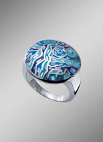 Moderner Damenring mit Mosaikmuster 