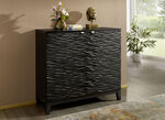 Sideboard mit 3D-Wellendekoration SCHWARZ