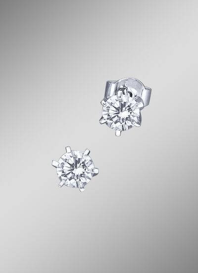 Solitärohrstecker mit Brillanten 