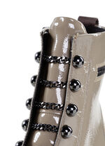 Remonte Stiefelette mit trendigen Zierketten in Schnür-Optik TAUPE