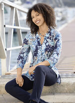 Shirt-Tunika mit Zierknopfleiste 