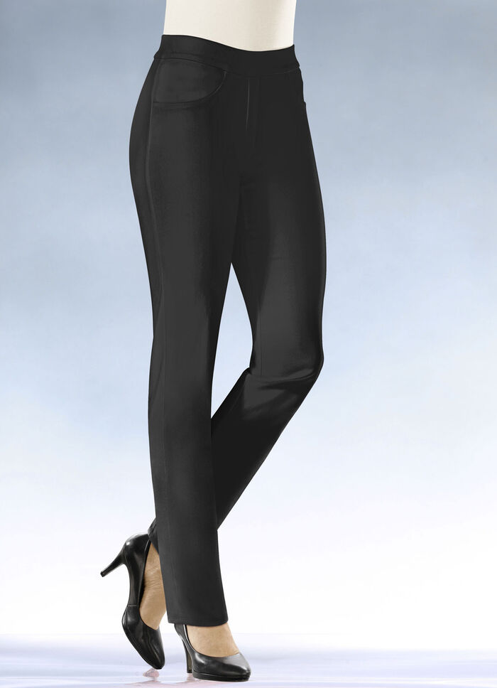 Soft-Stretch-Hose in komfortabler Schlupfform SCHWARZ