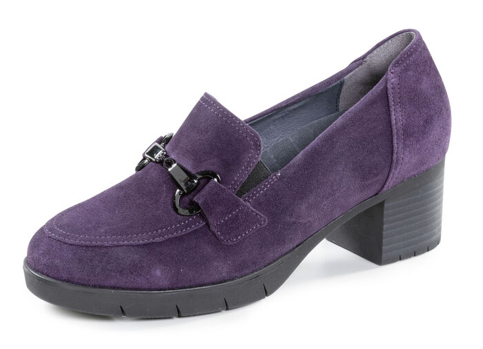 Waldläufer, bequemer Damen-Trotteur, Weite H, mit herausnehmbarem Fußbett LILA