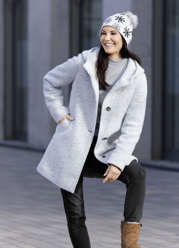 Jacke mit fester Kapuze 