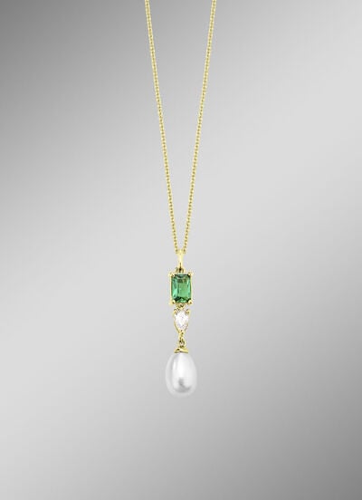 Zarte Raffinesse – Anhänger mit Perle und Kristallglanz 