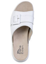 ELENA EDEN, modische Damen-Pantoletten, Weite G, mit herausnehmbarem Fußbett WEISS