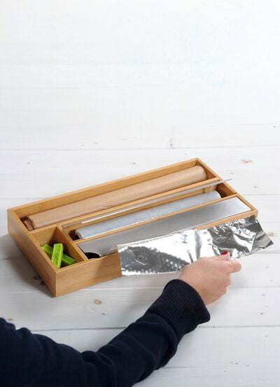 Folienspender aus Bambus 