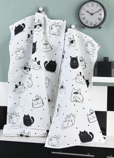 Geschirrtücher aus Halbleinen, 3er-Set 