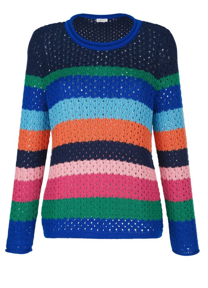 Pullover in Blockringeldessin 