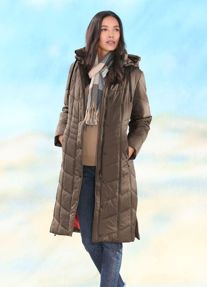 Mantel mit Rei&szlig;verschluss-Seitenschlitzen 