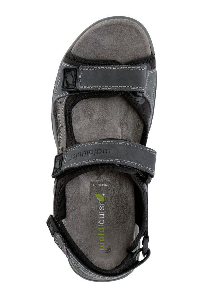 Waldläufer Trekking-Sandale aus Nubukleder BLAU-GRAU-SCHWARZ