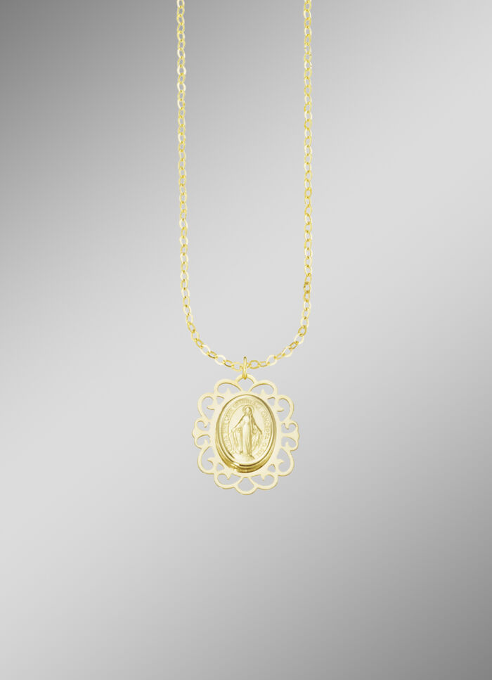 Sch&ouml;ner Anh&auml;nger Marienbildnis mit Ankerkette 