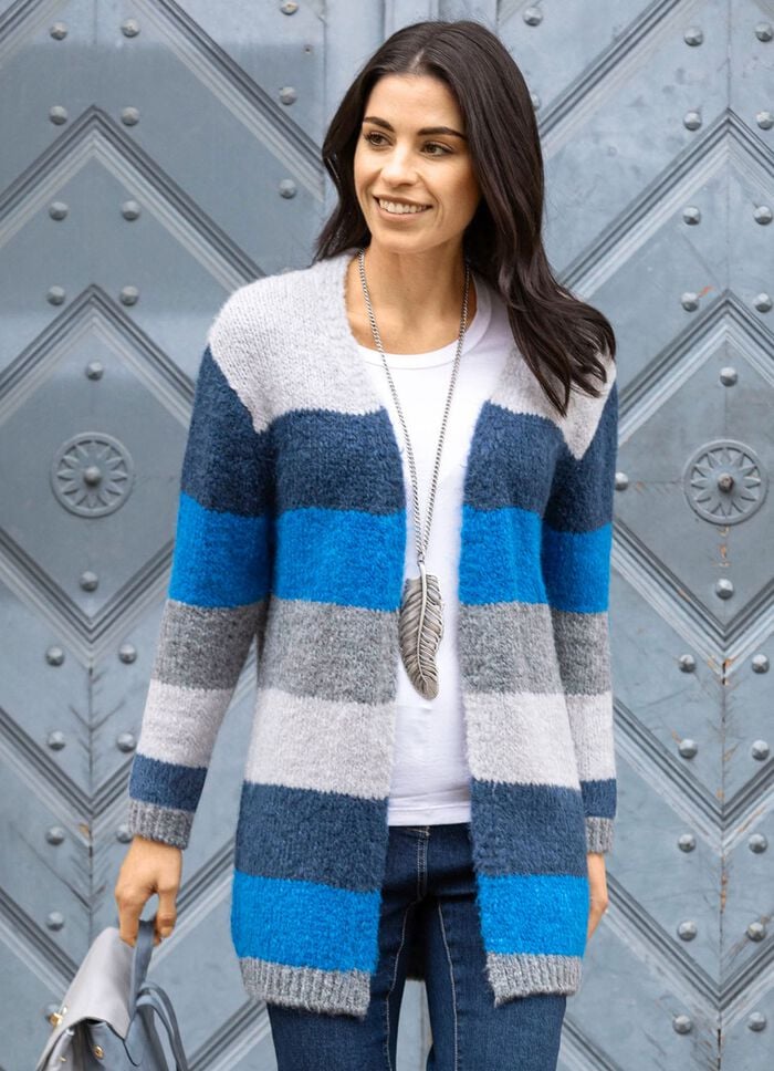 Strickjacke in Color-Blocking 