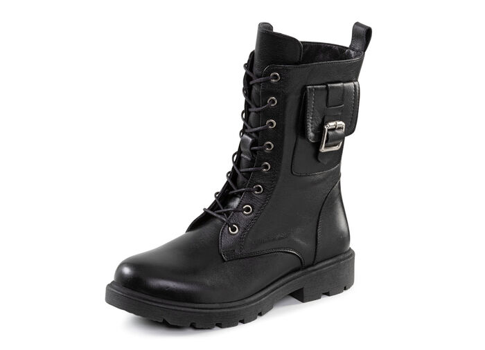 Andrea Conti Stiefelette mit modischen, aufgesetzten Täschchen SCHWARZ