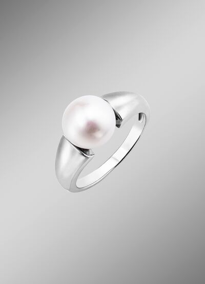 Stilvoller Damenring mit S&uuml;sswasser-Zuchtperle 