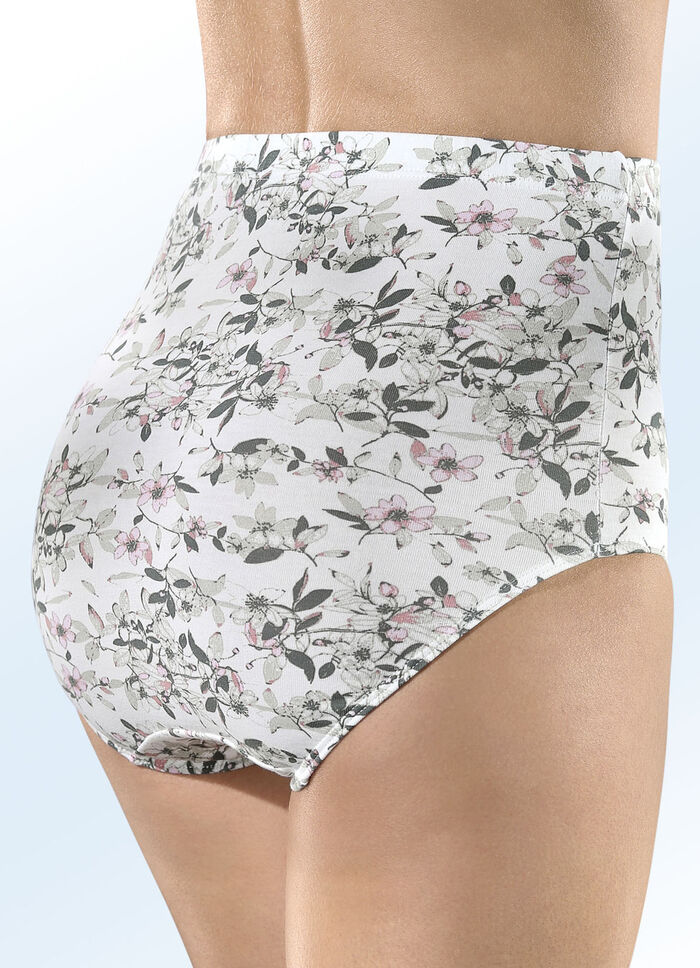 Viererpack Slips mit Floraldessin 
