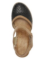 Gemini Sandalette aus perforiertem Rind-Nappaleder SCHWARZ