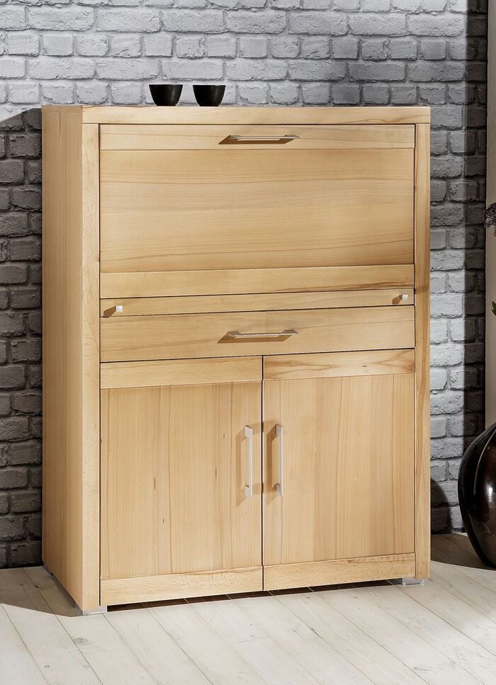 Sekret&auml;r mit massiver Front KERNBUCHE