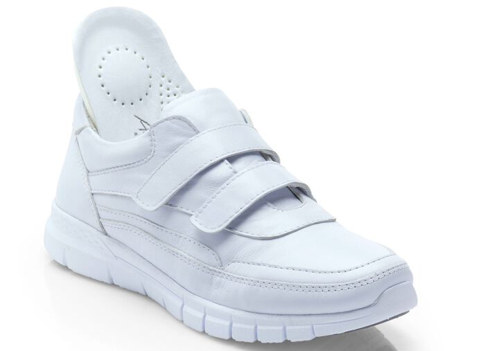 Andrea Conti Sneaker mit Klettspangen WEISS