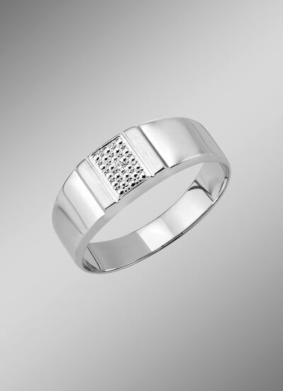 Edler Herrenring mit Diamant 