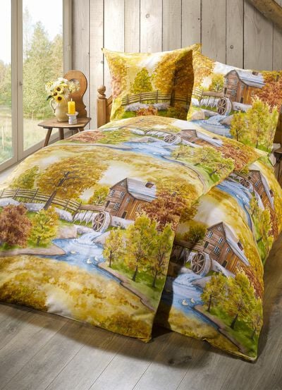 Beidseitig bedruckte Bettw&auml;sche-Garnitur von Dobnig 