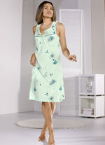 Zweierpack Nachthemden mit Knopfleiste und breiten Tr&auml;gern  