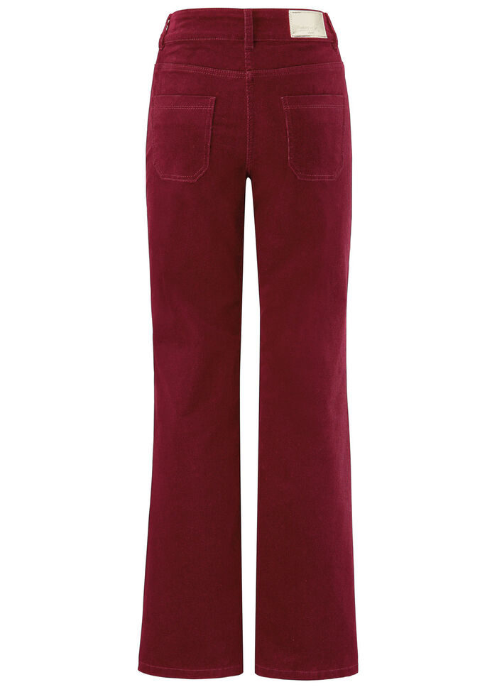 Cordhose mit weitem Beinverlauf KIRSCHROT