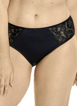 Susa Zweierpack Slips mit elastischer Spitze SCHWARZ